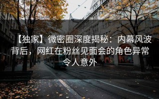 【独家】微密圈深度揭秘：内幕风波背后，网红在粉丝见面会的角色异常令人意外